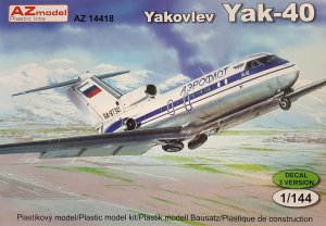画像1: AZモデル[AZM14418]1/144　Yak-40 <エアロフロート/リビア (1)