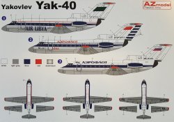 画像2: AZモデル[AZM14418]1/144　Yak-40 <エアロフロート/リビア