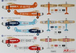 画像2: AZモデル[AZM14408]1/144　フォッカー F-VIIa民間型