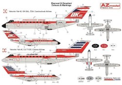 画像2: AZモデル[AZM14421]1/144 Yak-40旅客機「チェコ航空、クバーナ航空
