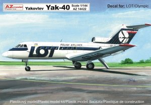 画像1: AZモデル[AZM14422]1/144 Yak-40旅客機「LOTポーラント゛航空、オリ (1)
