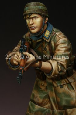 画像3: Alpine Miniatures[AM16010]1/16 降下猟兵狙撃兵(スチールヘルメットと迷彩カバーヘルメットの２ヘッド付)