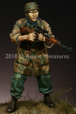 画像5: Alpine Miniatures[AM16010]1/16 降下猟兵狙撃兵(スチールヘルメットと迷彩カバーヘルメットの２ヘッド付)
