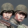 Alpine Miniatures[AM35171]1/35 WWII 米BAR銃手&歩兵 2体セット