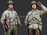 Alpine Miniatures[AM35186]1/35 WWII米 歩兵(冬装)2体セット