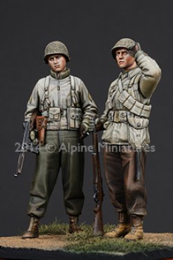 画像2: Alpine Miniatures[AM35186]1/35 WWII米 歩兵(冬装)2体セット