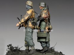画像3: Alpine Miniatures[AM35213]1/35 WWII独 武装親衛隊歩兵 ハンセン戦闘団(バルジの戦い)(2体セット)