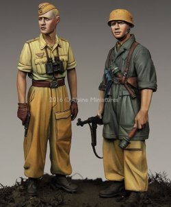 画像3: Alpine Miniatures[AM35222]1/35 WWII独 イタリア戦線の第1降下猟兵師団 (2体セット)(熱帯軍装)