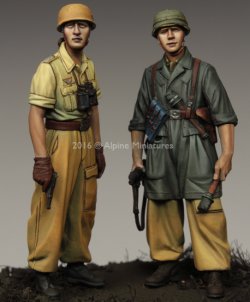 画像4: Alpine Miniatures[AM35222]1/35 WWII独 イタリア戦線の第1降下猟兵師団 (2体セット)(熱帯軍装)