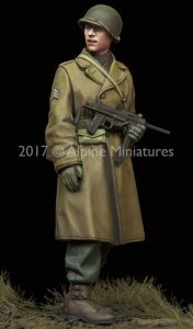 画像1: Alpine Miniatures[AM35241]1/35 WWII米 歩兵部隊下士官(外套姿) (1)