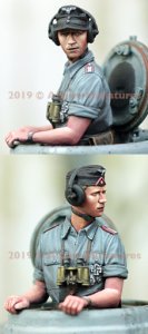画像1: Alpine Miniatures[AM35263]1/35 WWII 独 ドイツ陸軍 上着を脱いだ夏場の戦車兵#1 (1)