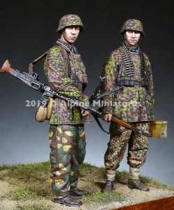 画像2: Alpine Miniatures[AM35268]1/35 WWII 独 SS第12HJ師団所属 MG射撃チームセット(2体セット)