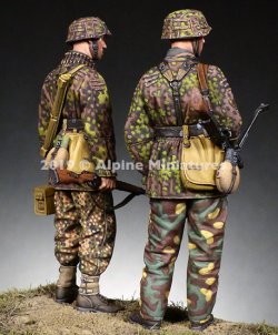 画像4: Alpine Miniatures[AM35268]1/35 WWII 独 SS第12HJ師団所属 MG射撃チームセット(2体セット)