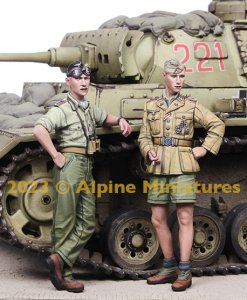 画像1: Alpine Miniatures[AM35311]1/35 WWII ドイツアフリカ軍団 装甲部隊将校セット(2体入) (1)