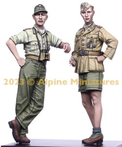 画像8: Alpine Miniatures[AM35311]1/35 WWII ドイツアフリカ軍団 装甲部隊将校セット(2体入)