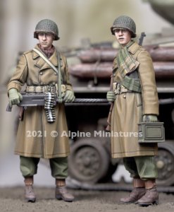 画像1: Alpine Miniatures[AM35295]1/35 WWIIアメリカ陸軍M1919MG射撃チーム 冬 (1)