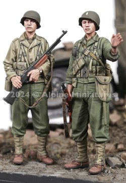 画像2: Alpine Miniatures[AM35323]1/35 WWII アメリカ陸軍 第2歩兵師団歩兵セット (2体入)