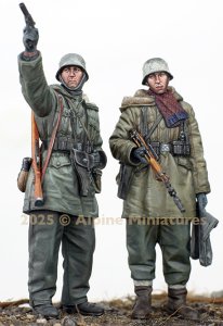 画像1: Alpine Miniatures[AM35326]1/35 WWII ドイツ武装親衛隊 装甲擲弾兵 ハリコフ攻防戦セット(2体入) (1)