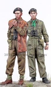 画像1: Alpine Miniatures[AM35329]1/35 WWII イギリス 王立第4/7近衛竜騎兵戦車連隊 戦車兵将校セット(2体入) (1)
