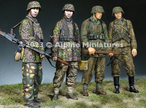 画像1: Alpine Miniatures[S0008]1/35 WWII ドイツ武装親衛隊 カーンからの撤退  (4体セット)(200セット限定) (1)