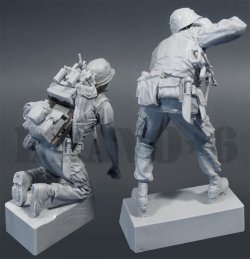 画像3: Bravo6[B6-35033]1/35 米海兵隊(6)歩兵将校と無線手 テト攻勢'68(2体セット)