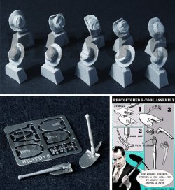 画像2: Bravo6[B6-35048]1/35 米 ブーニーハット(10個)&折りたたみエンピ(3個)セット