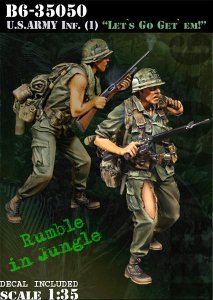 画像1: Bravo6[B6-35050]1/35 米 歩兵ベトナム(1)M16小銃兵(2体セット) (1)