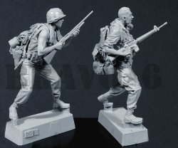 画像2: Bravo6[B6-35050]1/35 米 歩兵ベトナム(1)M16小銃兵(2体セット)