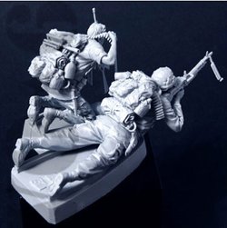 画像3: Bravo6[B6-35051]1/35 米 歩兵ベトナム(2)M60機関銃チーム(2体セット)