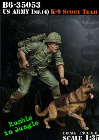 Bravo6[B6-35053]1/35 米 歩兵ベトナム(4)兵士と軍用犬
