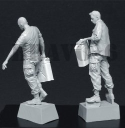 画像3: Bravo6[B6-35061]1/35 米 兵士ベトナム ジェリカン搬送(2体セット)