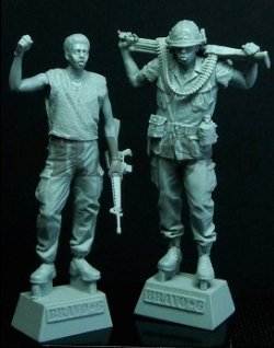画像2: Bravo6[B6-35099]1/35 米 黒人兵セット「ブラックパワー」(2体セット)
