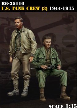 画像1: Bravo6[B6-35110]1/35 米戦車クルー1944-45 2体セット イージーエイト搭乗(3)