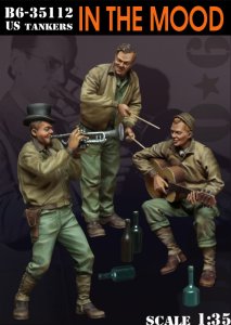 画像1: Bravo6[B6-35112]1/35  WWII米 楽器を演奏する戦車兵 (1)