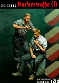 Bravo6[B6-35117]1/35 WWII独 散髪する戦車兵(1)(2体セット)