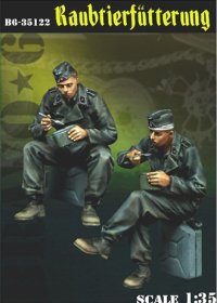 Bravo6[B6-35122]1/35 WWII独 食事中のドイツ戦車兵(2体セット)