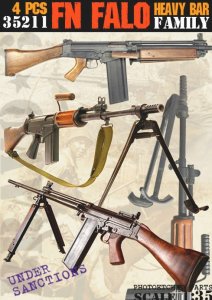 画像1: Bravo6[B6-35211]1/35 現用 ベルギー FN-FALO ヘビーバレル自動小銃セット(4丁入) (1)