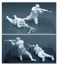 画像2: Bravo6[B6-35213]1/35 現用 ローデシア 軽歩兵大隊(RLI)スティックセット＃2(2体入)