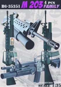 画像1: Bravo6[B6-35351]1/35 現用 アメリカ M203グレネードランチャーセット(4丁入) (1)