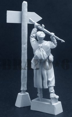 画像3: Bravo6[B6-35135]1/35 WWII 露/ソ 1943年2月14日 ドイツ語の標識を破壊するロシア兵