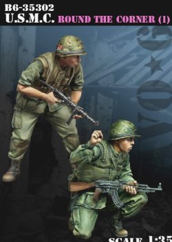 画像1: Bravo6[B6-35302]1/35 ベトナム 米海兵隊「曲がり角の先に」(1)(2体セット)