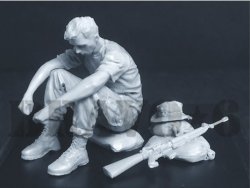画像2: Bravo6[B6-35321]1/35 ベトナム戦争 米「親愛なるジョンへ」手紙を読むGI