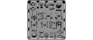 画像1: BSK Model[BSKC35011]1/35 WWII アメリカ M4シャーマン中戦車用 ライト類&警笛セット(2両分入) (1)