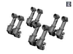 画像4: BSK Model[BSKC35019]1/35 WWII ドイツ Sfl Z.F.1a自走砲照準器 III/IV号突撃砲/ブルムベア/ナースホルン用(8個入)