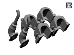 画像3: BSK Model[BSKC35023]1/35 WWII ドイツ キングタイガー/ヤークトタイガー 排気管&装甲カバーセット