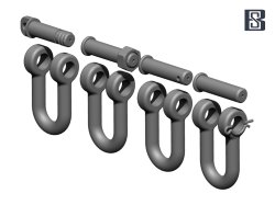 画像2: BSK Model[BSKC35024]1/35 WWII ドイツ U字型シャックルセット タイガーI/キングタイガー/ヤークトタイガー/パンサー用(12個入)