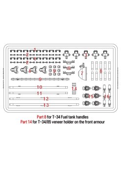 画像6: BSK Model[BSKD35007A]1/35 WWII 露/ソ T-34-76/T-34-85戦車用ディテールセット