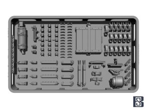 画像1: BSK Model[BSKD35025]1/35 WWII ドイツ ヤークトタイガー駆逐戦車用ディテールセット(対空機銃架付) (1)