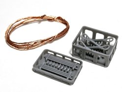 画像4: BSK Model[BSKT35001]1/35 WWII ドイツ タイガーI重戦車用 牽引ケーブルセット(ホルダー/クリーニングロッド付)