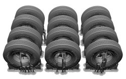 画像3: BSK Model[BSKW35003]1/35 現用 アメリカ M915トラクタートラック&トレーラー用自重変形タイヤ(トランペッター用)